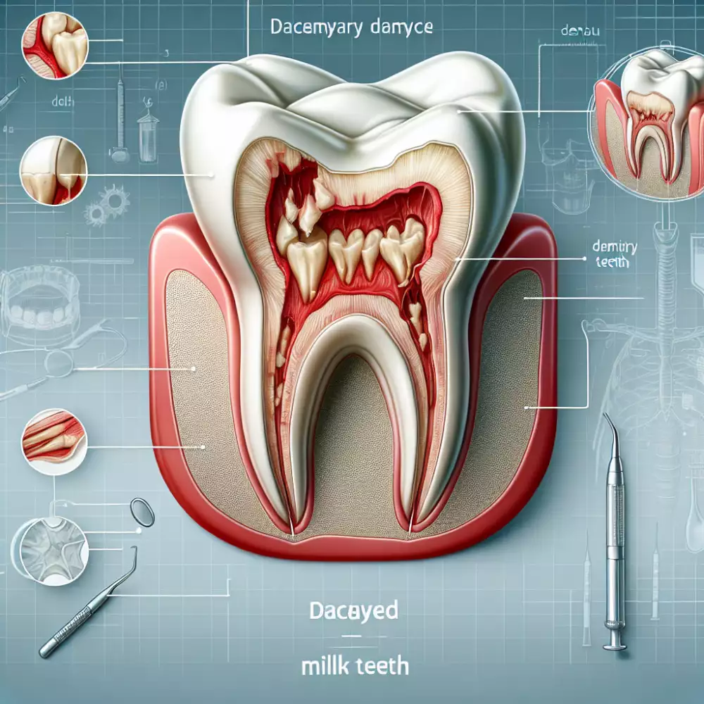zkažené mléčné zuby